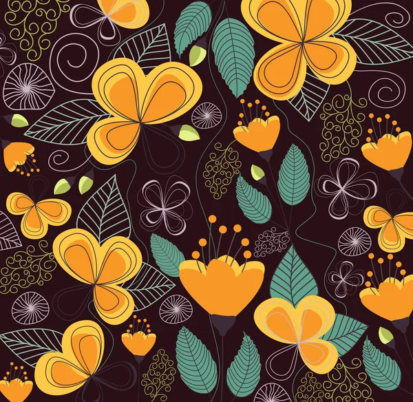 Flowers seamless pattern vector — Stock Vector