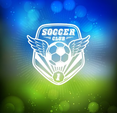Futbol futbol tipografi rozet tasarım öğesi