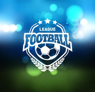 Futbol futbol tipografi rozet tasarım öğesi