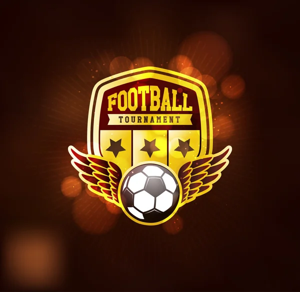 Vainqueur du championnat de football Gold Emblem — Image vectorielle