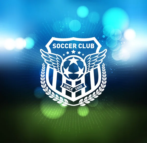 Soccer Football Typography Badge Design Element — Stock Vector