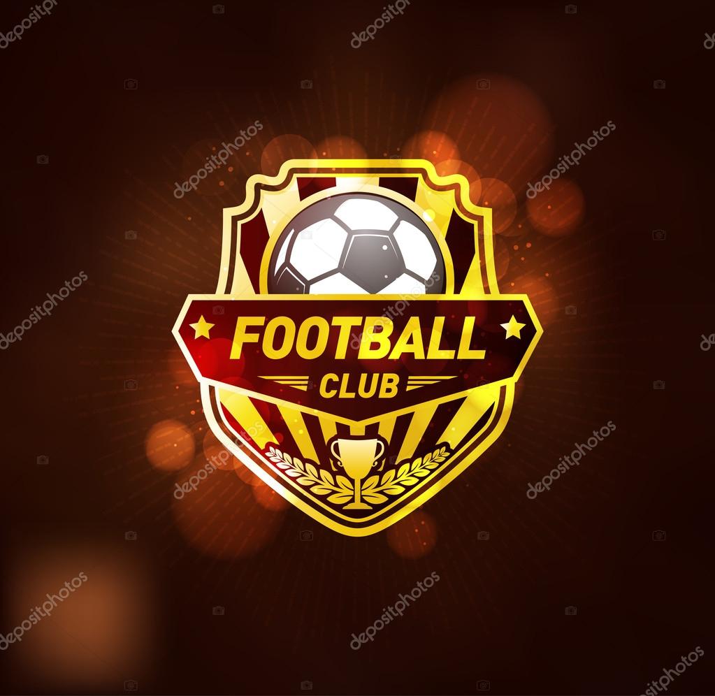 Football Championship Winner Gold Emblem, Set of soccer football crests and logo emblem designs. Vector Illustration EPS-10