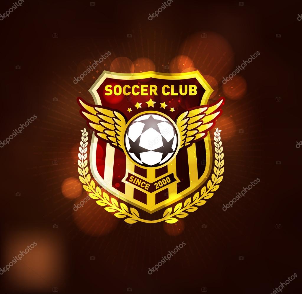 Football Championship Winner Gold Emblem, Set of soccer football crests and logo emblem designs. Vector Illustration EPS-10