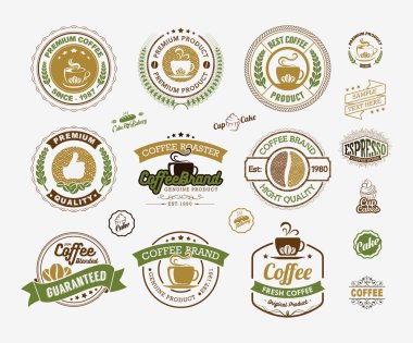 Premium Coffee Labels and Badges