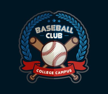 Spor takımı için beyzbol logo şablonu