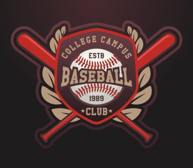 Spor takımı için beyzbol logo şablonu