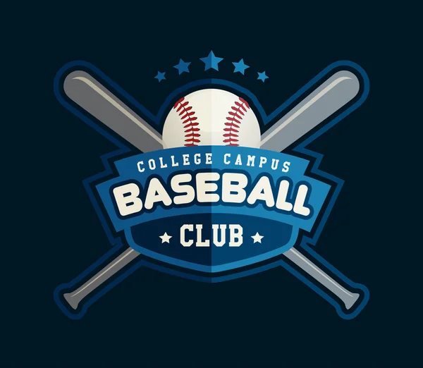 Modèle de logo de baseball pour l'équipe sportive — Image vectorielle