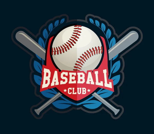 Шаблон логотипа бейсбола для спортивной команды — стоковый вектор