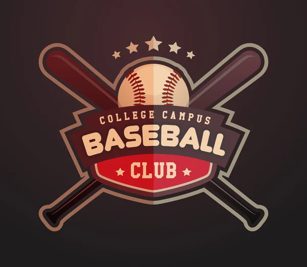 Baseball-Logo-Vorlage für Sportteam — Stockvektor