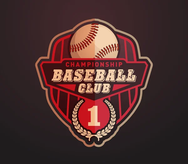 Plantilla de logo de béisbol para equipo deportivo — Archivo Imágenes Vectoriales