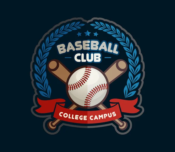 Шаблон логотипа бейсбола для спортивной команды — стоковый вектор
