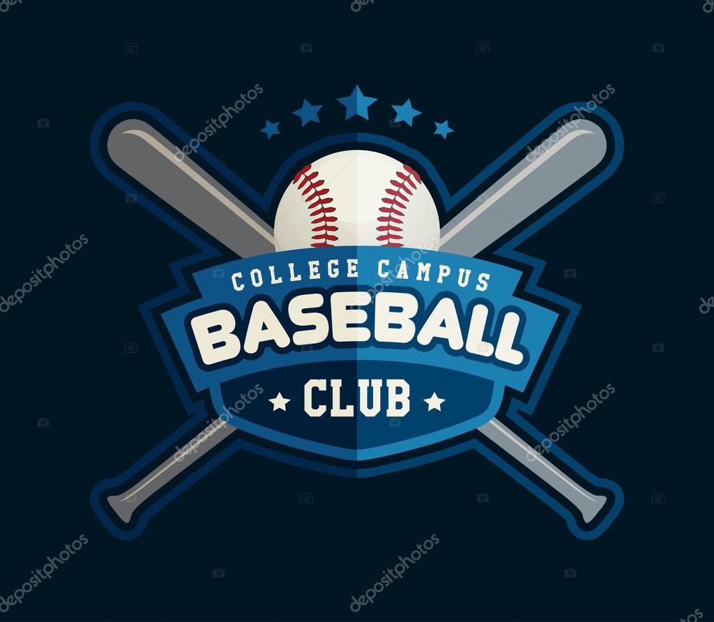 Baseball logo template for sports team, vector illustration eps-10.