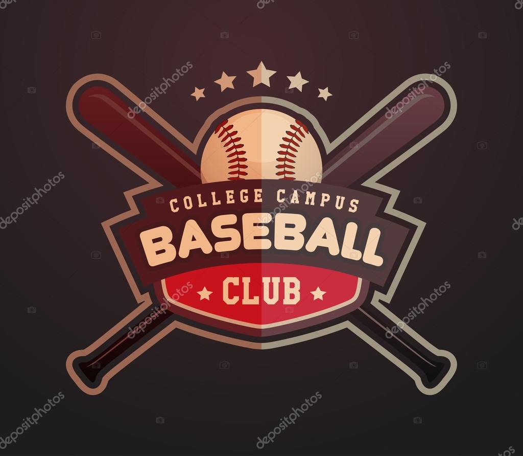 Baseball logo template for sports team, vector illustration eps-10.