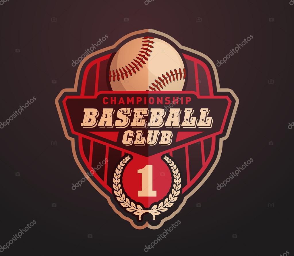 Baseball logo template for sports team, vector illustration eps-10.