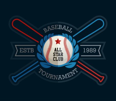 Spor takımı için beyzbol logo şablonu