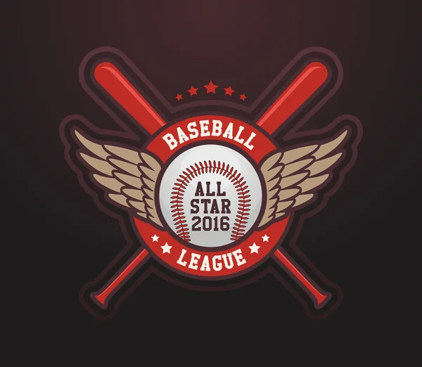 Baseball-Logo-Vorlage für Sportteam — Stockvektor