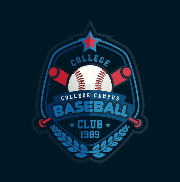Modèle de logo de baseball pour l'équipe sportive — Image vectorielle