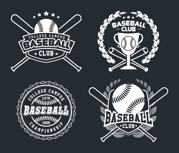 Wektor baseball, zestaw vintage baseball etykiety i odznaki — Wektor stockowy