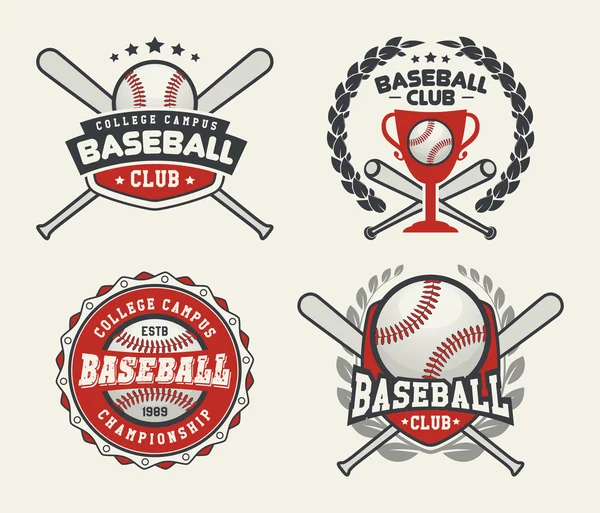 Set of Sport Baseball Badge Logo Templates, Baseball Label Templates, T-Shirt Graphics — Stock Vector