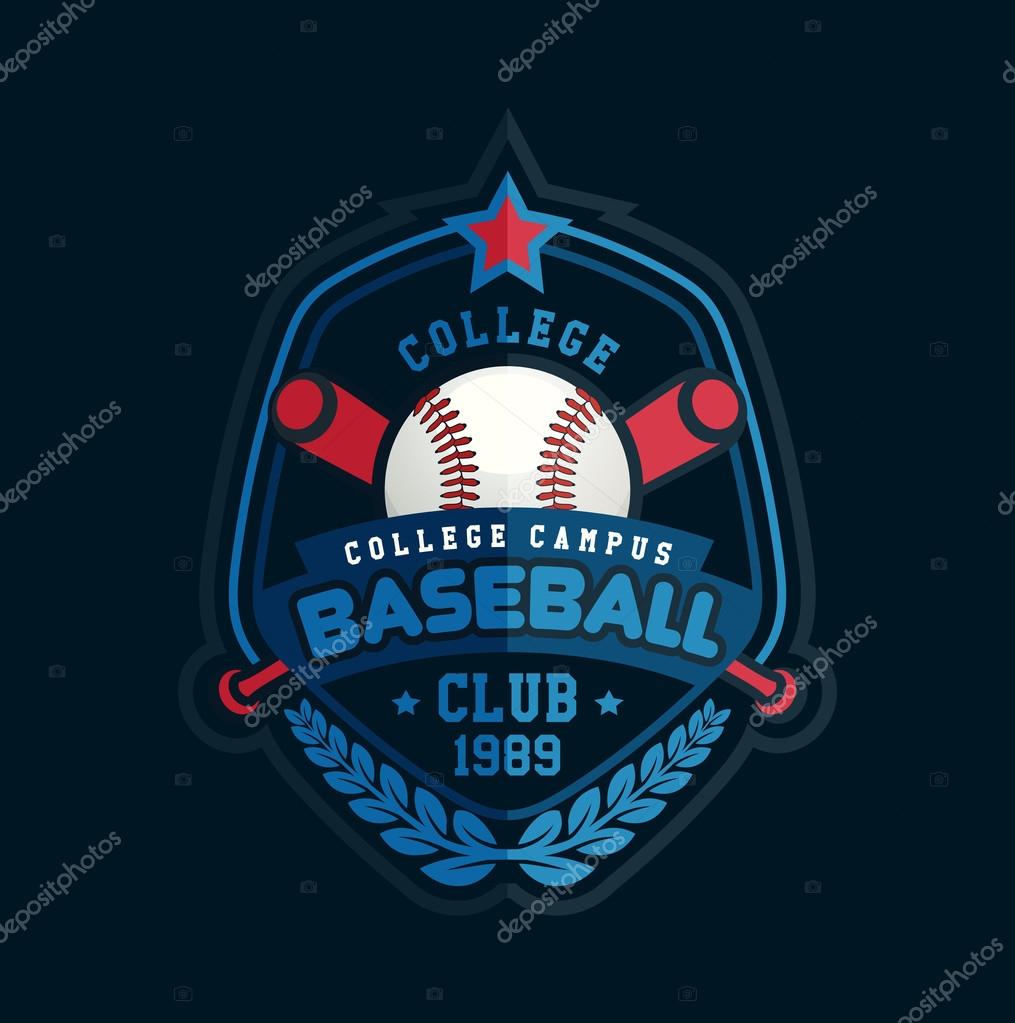 Baseball logo template for sports team, vector illustration eps-10.
