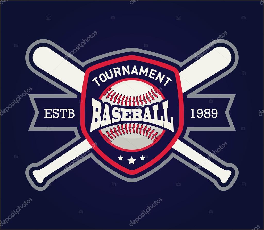 Baseball logo template for sports team, vector illustration eps-10.