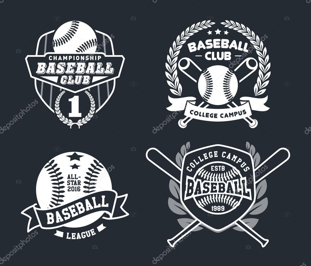 Baseball vector, Set of vintage baseball labels and badges, vector illustration eps-10.