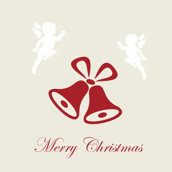 Рождественская открытка, счастливого Рождества, ангел — стоковый вектор
