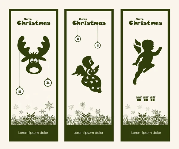 Christmas gift tags collection — Stock Vector