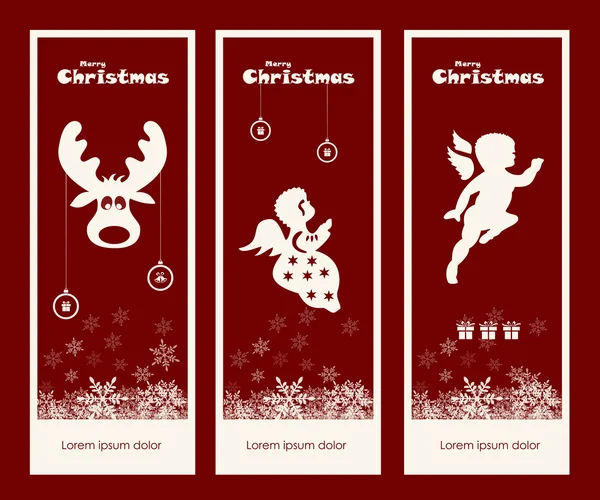 Christmas gift tags collection — Stock Vector