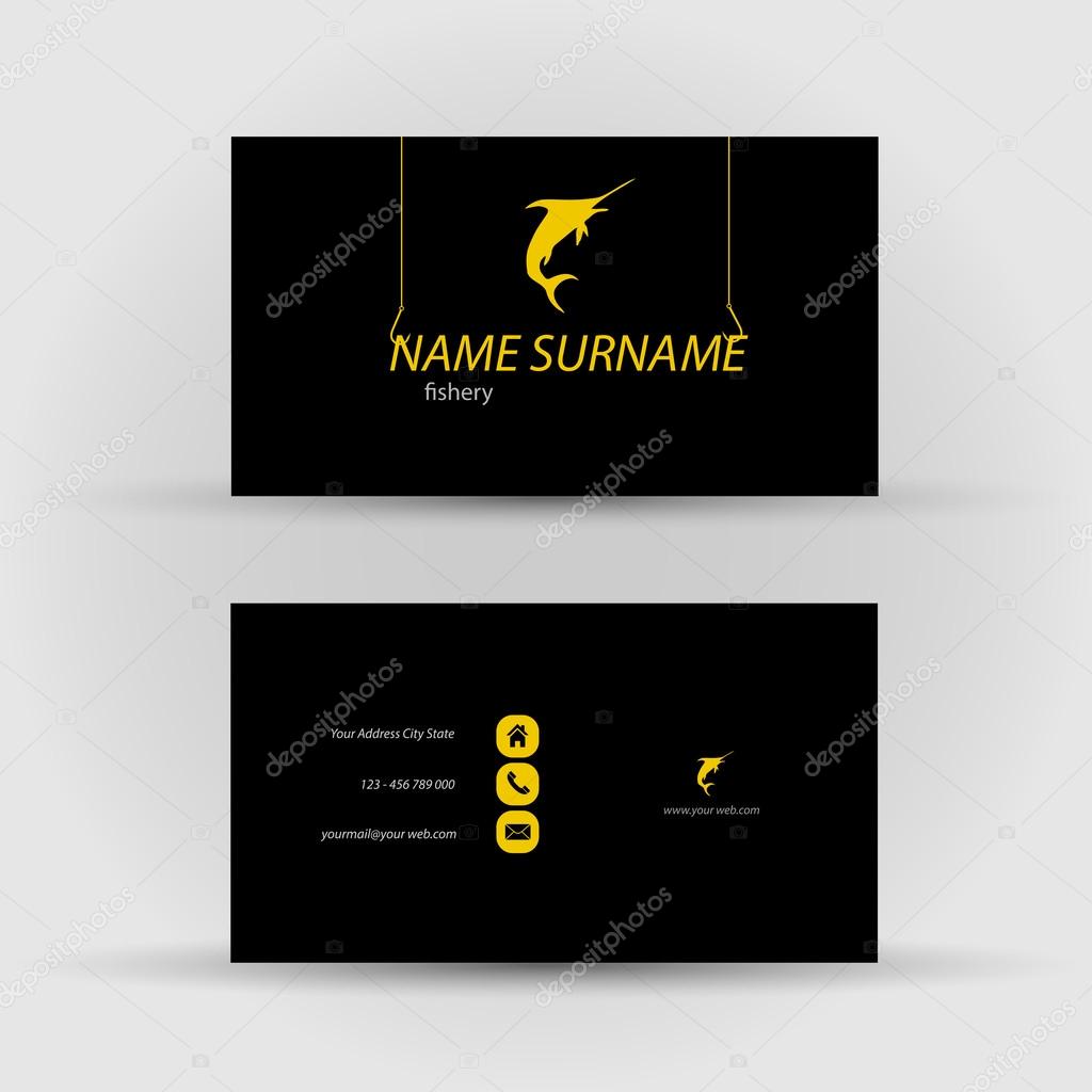business card, fishery