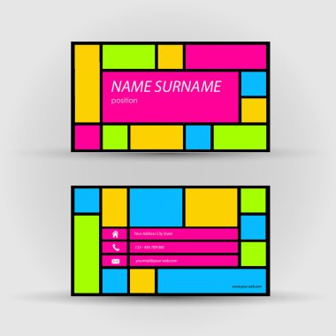 Set of modern vector business card template clipart svg vector 