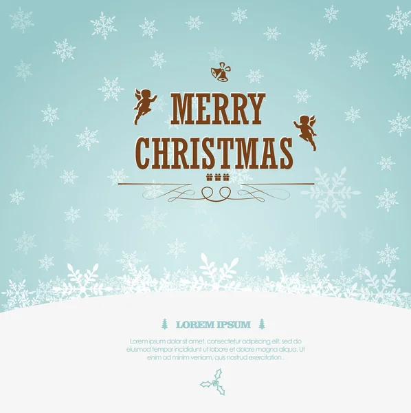 快乐圣诞复古贺卡和背景 — 图库矢量图片