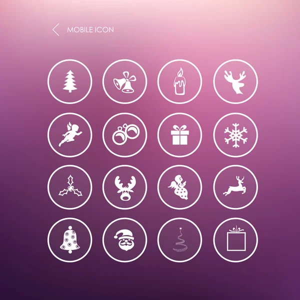 Eenvoudige Merry Christmas mobile pictogram. — Stockvector