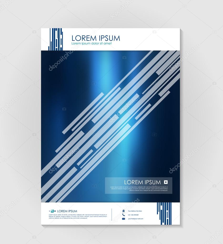 Brochure design template business with lines