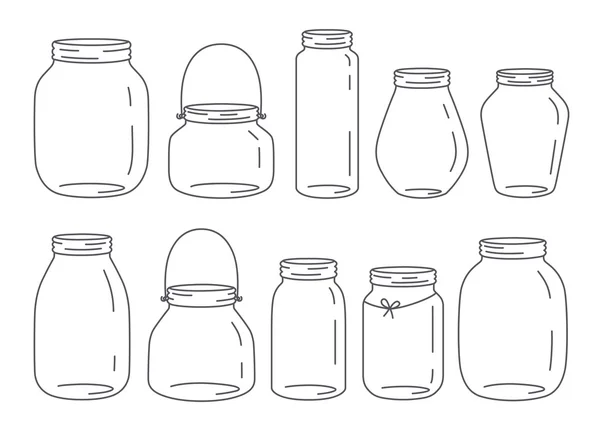 Vector jars set — Stock Vector