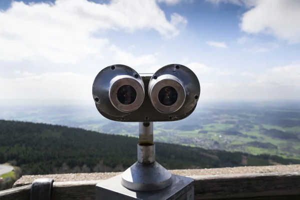 Veřejné dalekohled pohled z hory Ještěd u Liberce Česká republika — Stock fotografie