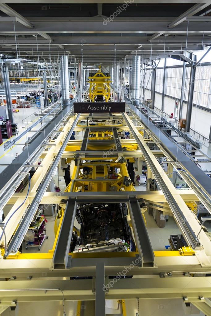 WESTHAMPNETT, UNITED KINGDOM - AUGUST 11: Rolls-Royce cars stand on production line in Goodwood factory on August 11, 2016 in Westhampnett, United Kingdom. Rolls-Royce skips Paris Motor Show.