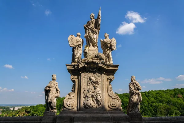 Wenzel Statue Vor Dem Jesuitenkolleg Der Nähe Der Sankt Barbaras — Stockfoto