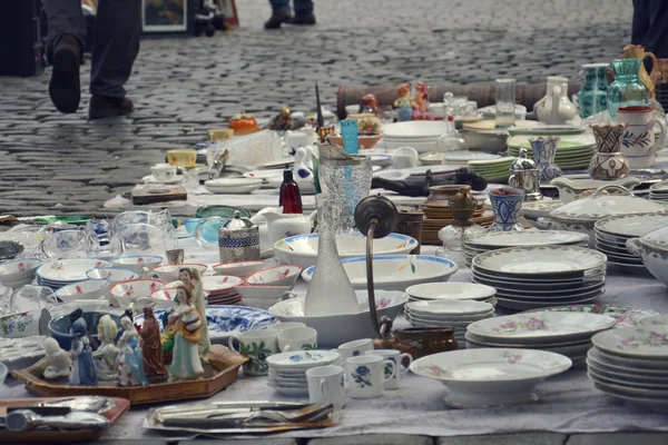 Mercato delle pulci a Bruxelles, Belgio — Foto Stock