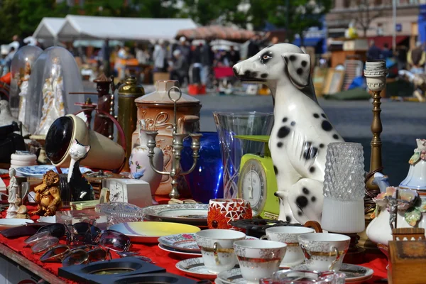 Mercado de pulgas en Bruselas, Bélgica —  Fotos de Stock