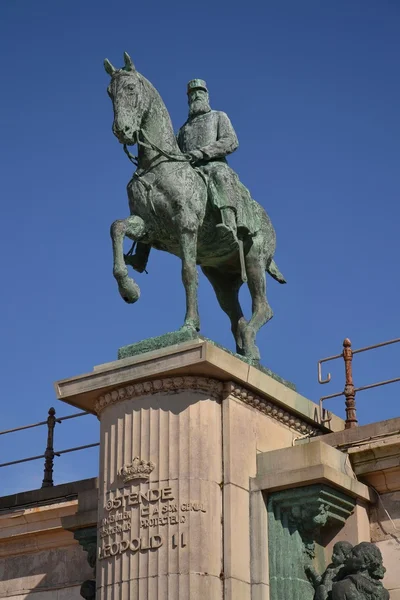 Leopold II heykel - Belçikalılar Kral — Stok fotoğraf