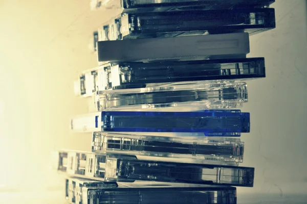 Filtered picture of retro cassette tapes — Stock Photo, Image