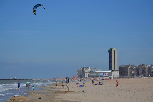 Kite en una playa en Oostende, Bélgica —  Fotos de Stock