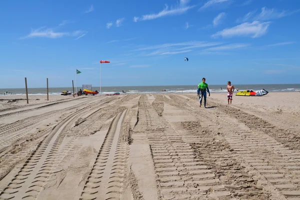 Kite en una playa en Oostende, Bélgica —  Fotos de Stock