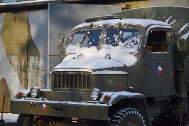 Old czechoslovak military truck Praga V3S clipart