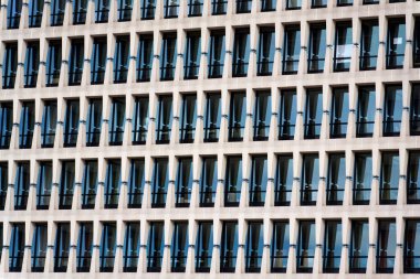 Mimar Gordon Bunshaft tarafından tasarlanan eski Banque Lambert modernist mimari detay ING Marnix, Hollanda Grubu çok uluslu bankacılık ve finans hizmetleri merkezi Brüksel, Belçika