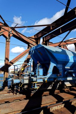 26 Ekim 2025 'te Çek Cumhuriyeti Prag' da Nusle Vadisi 'ni Smichov, Vyton' a bağlayan eski Vysehrad demiryolu köprüsü..