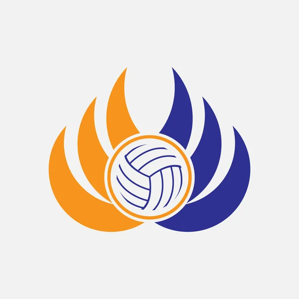 Volleyball Logo Icon Modern Vector Illustration — Stock Vector