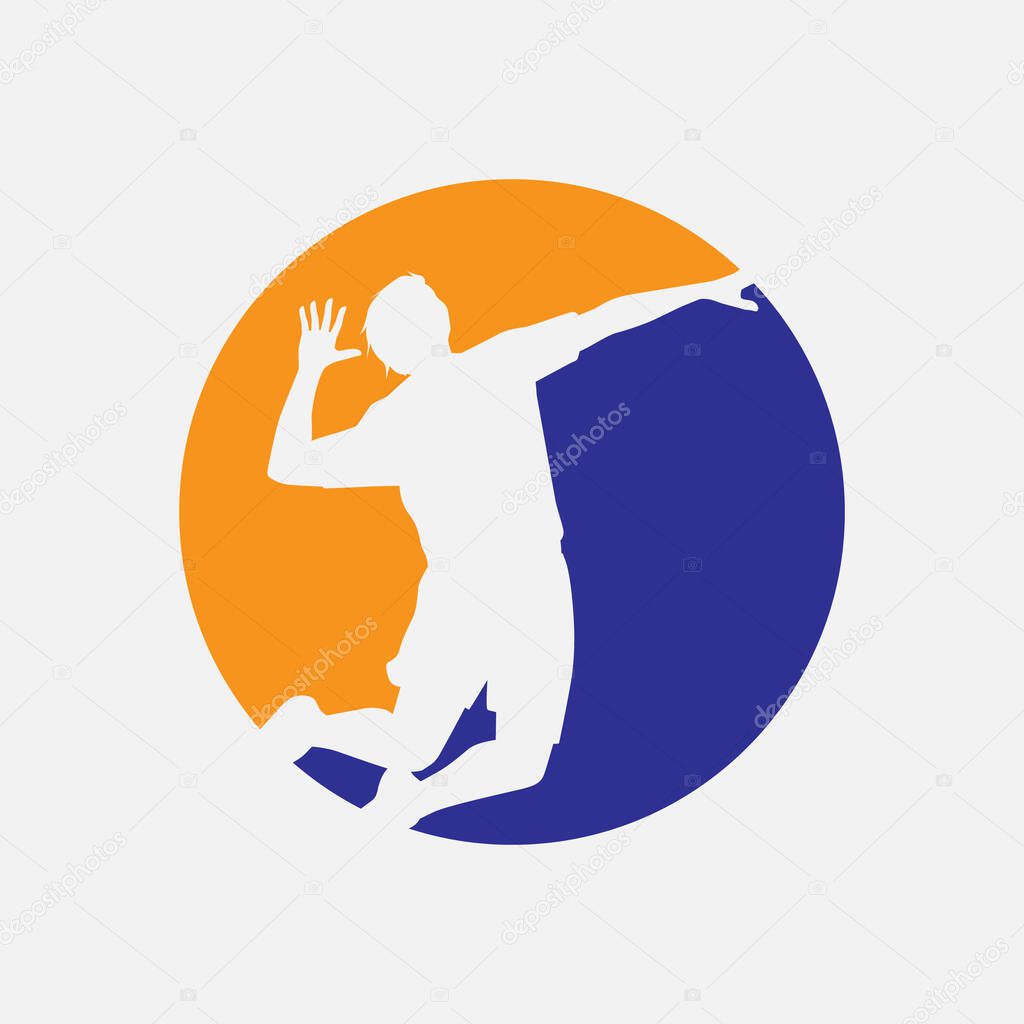 volleyball logo icon. modern vector illustration