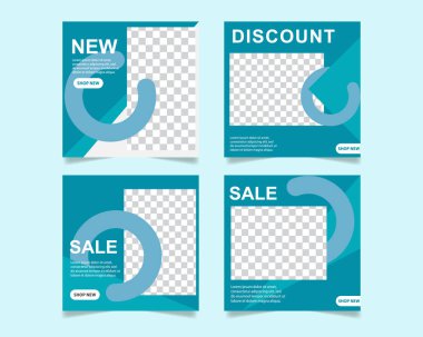 Sosyal medya mobil uygulamaları için modern tanıtım şablonu. vektör